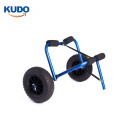 Carro de transporte de kayak de aluminio con ruedas sólidas grandes para canoa